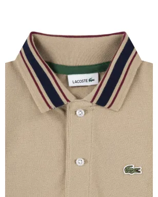 Lacoste Kids ストライプ襟付きピケポロシャツ - サムネイル4