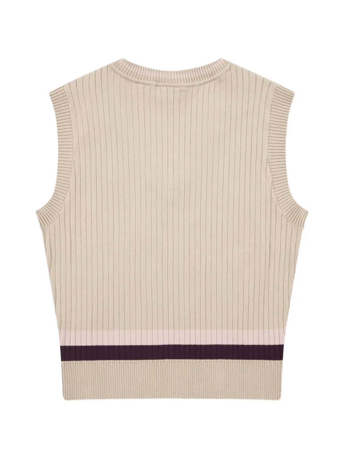 Lacoste Kids Vネックストライプトップ - 画像2