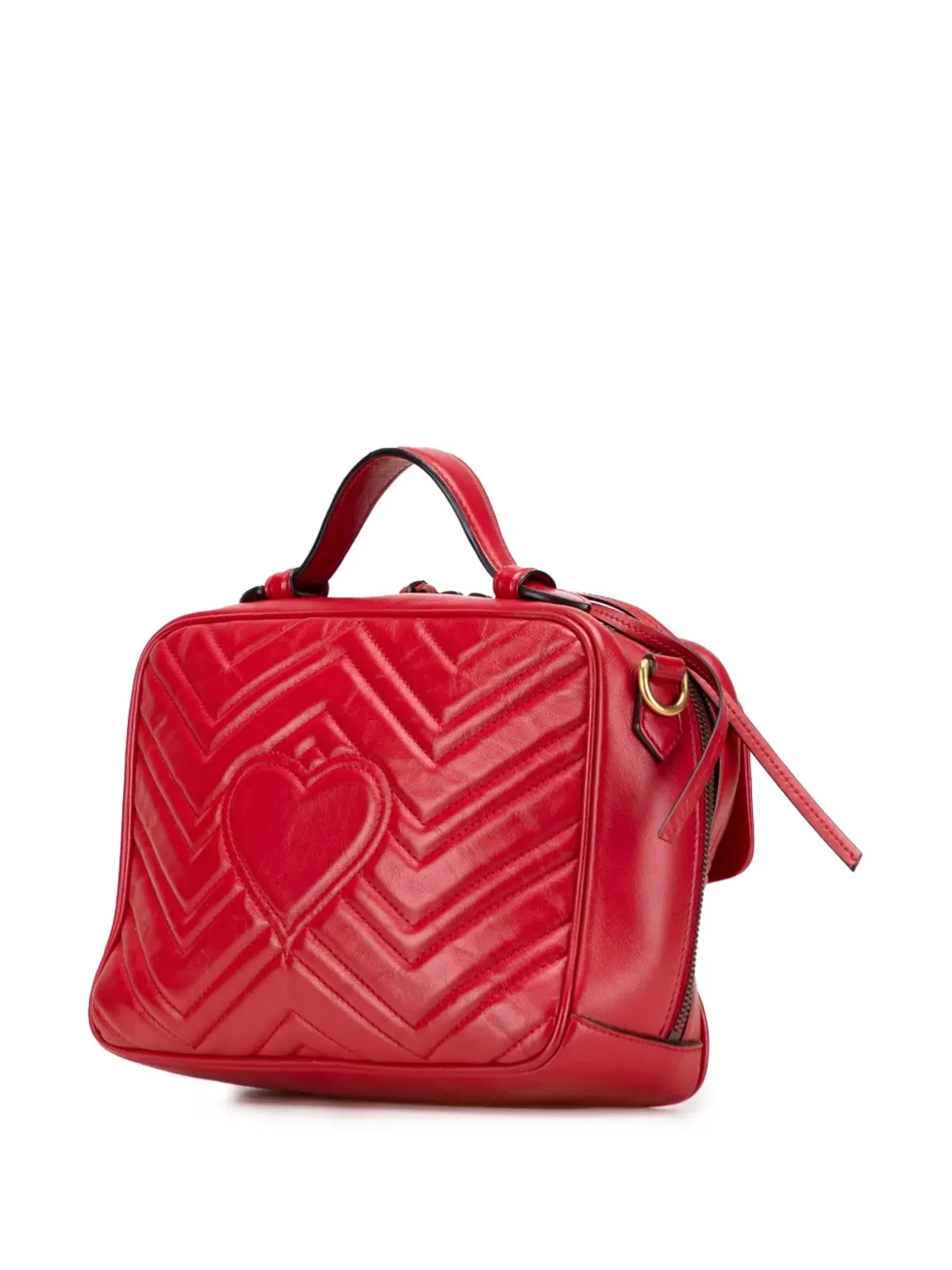 Gucci Pre-Owned グッチ GG Marmont マトレラス レザー シルヴィー トップハンドル サッチェル - レッド - 画像3
