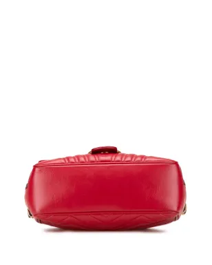 Gucci Pre-Owned グッチ GG Marmont マトレラス レザー シルヴィー トップハンドル サッチェル - レッド - サムネイル4