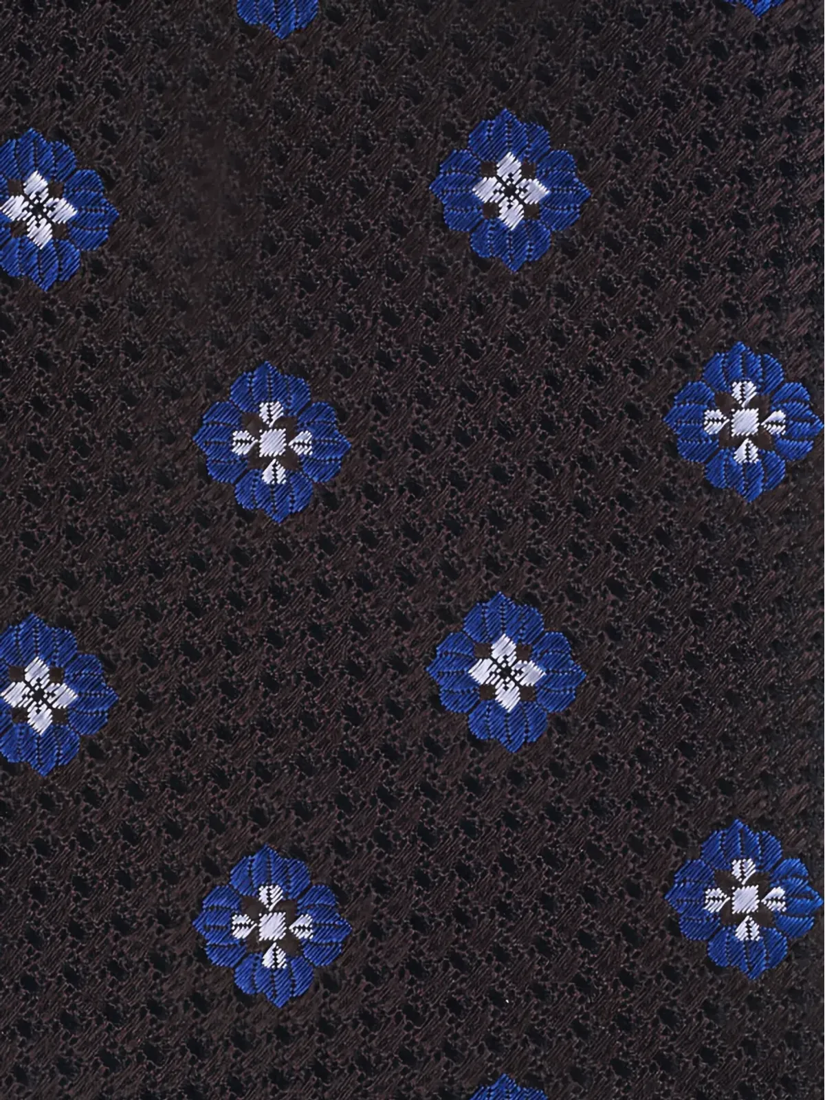 Zegna ハウンドトゥース花柄ネクタイ - 画像2