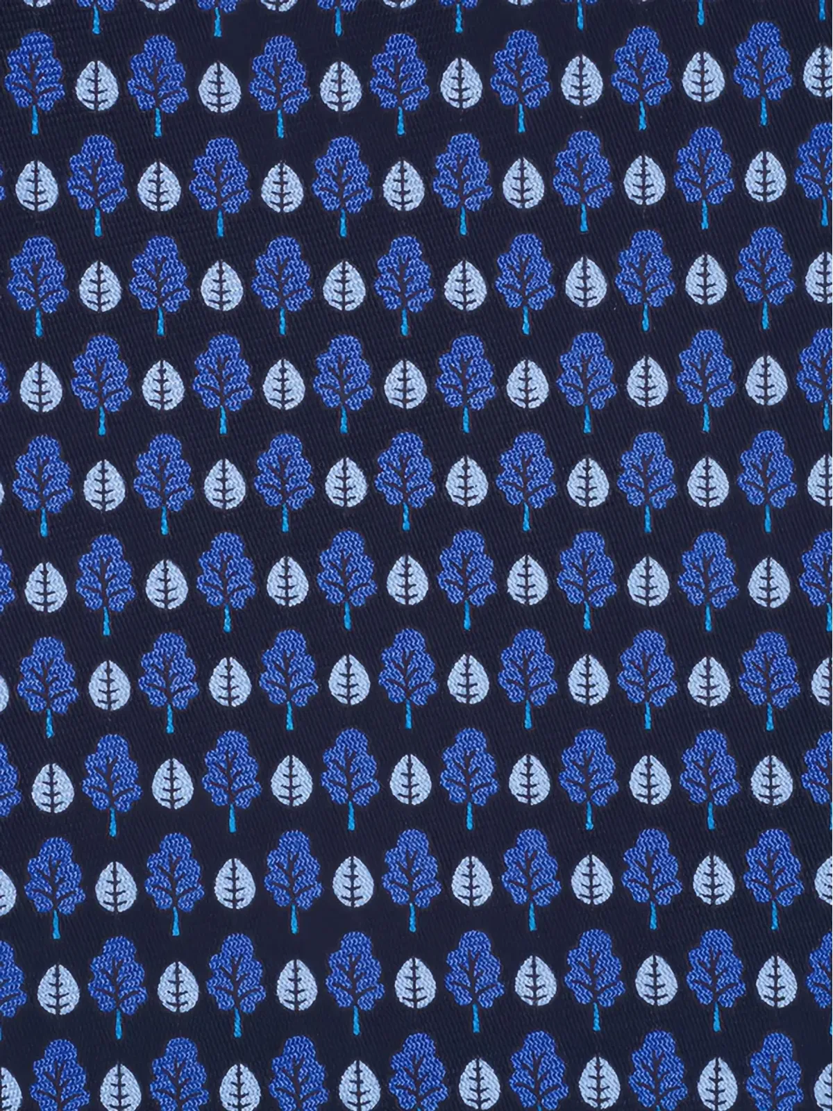 Zegna 葉柄プリント ネクタイ（ブルー） - 画像2
