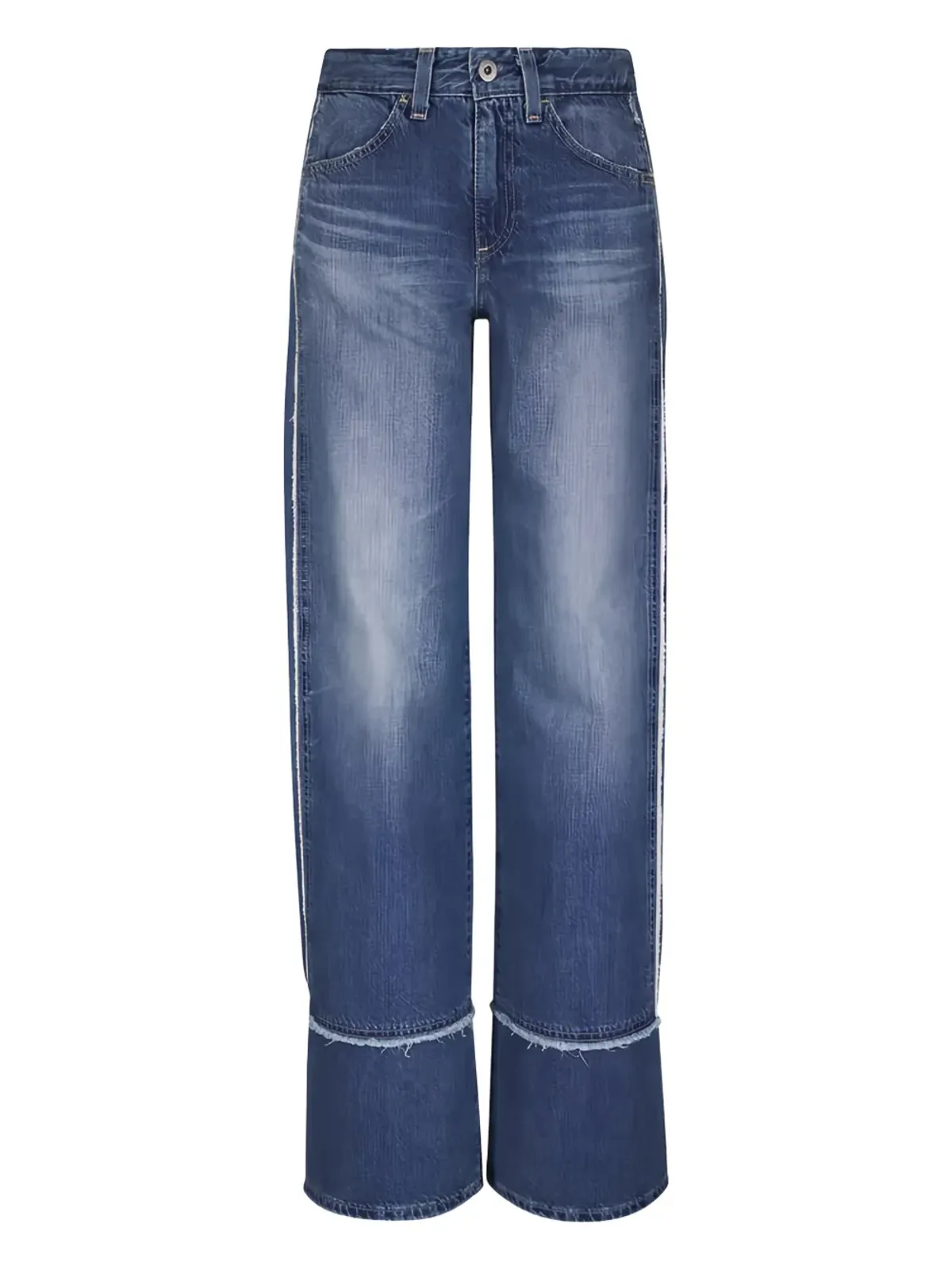 AG Jeans アドリア パネル入りフレイドジーンズ ブルー - 画像1