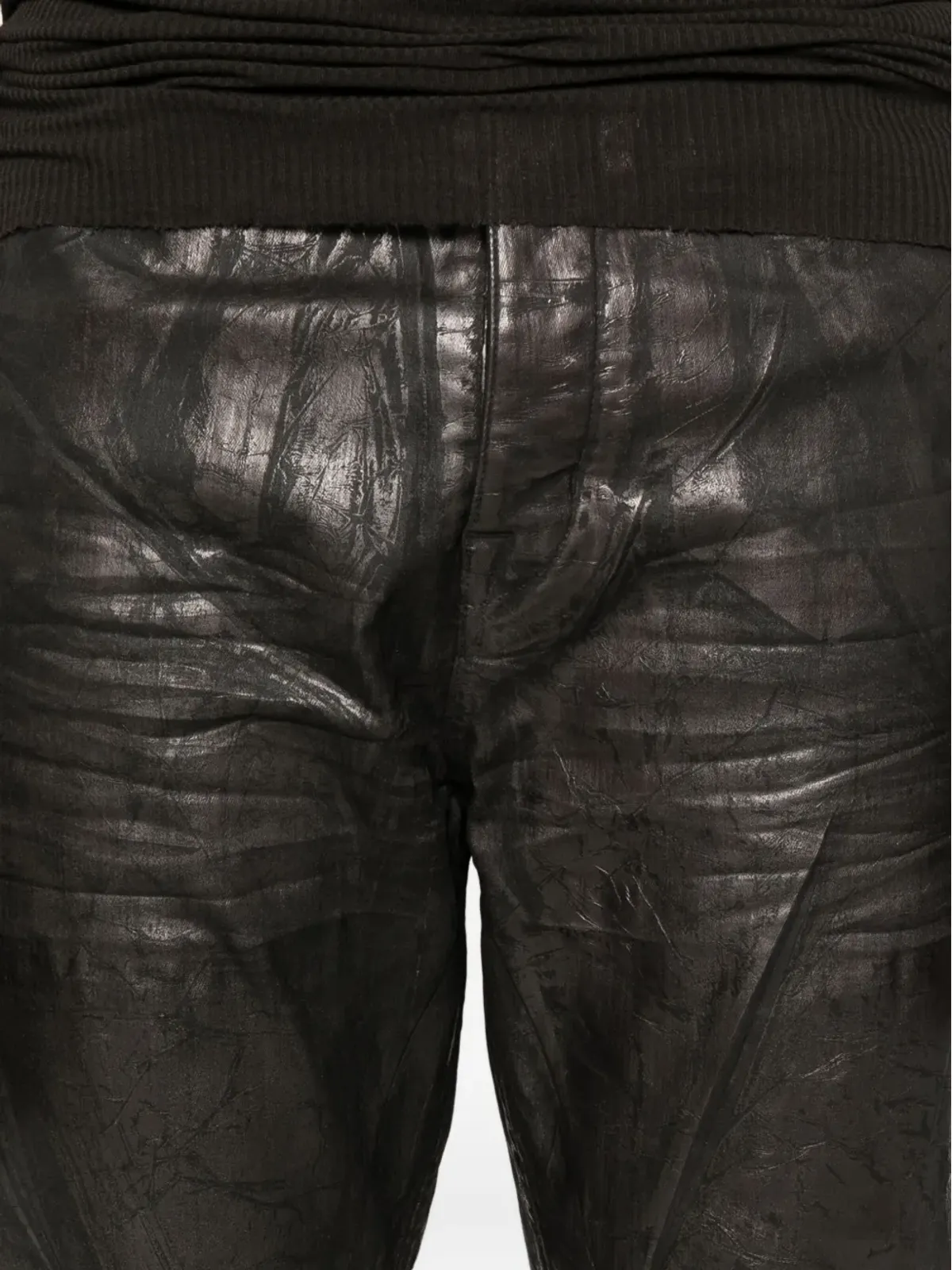 Rick Owens DRKSHDW ひび割れ風フレアジーンズ - 画像5