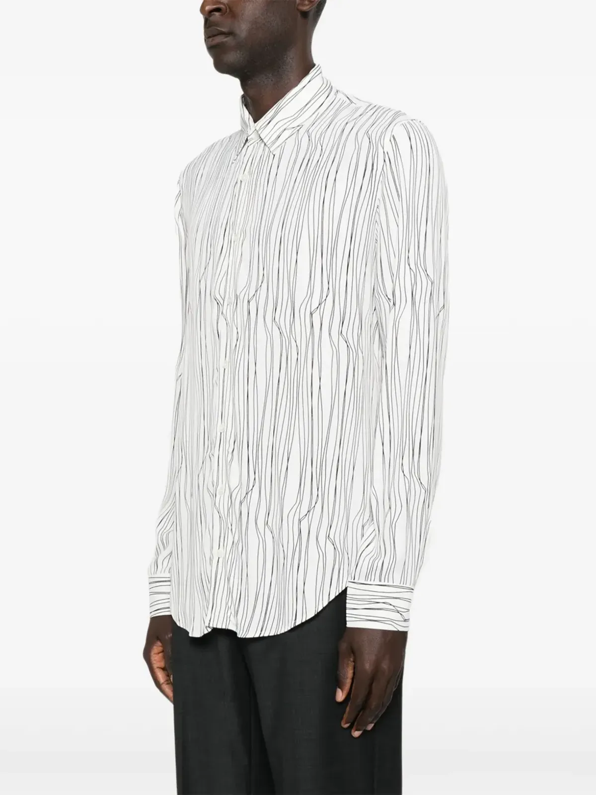 Patrizia Pepe graphic-print flowing shirt - 画像3