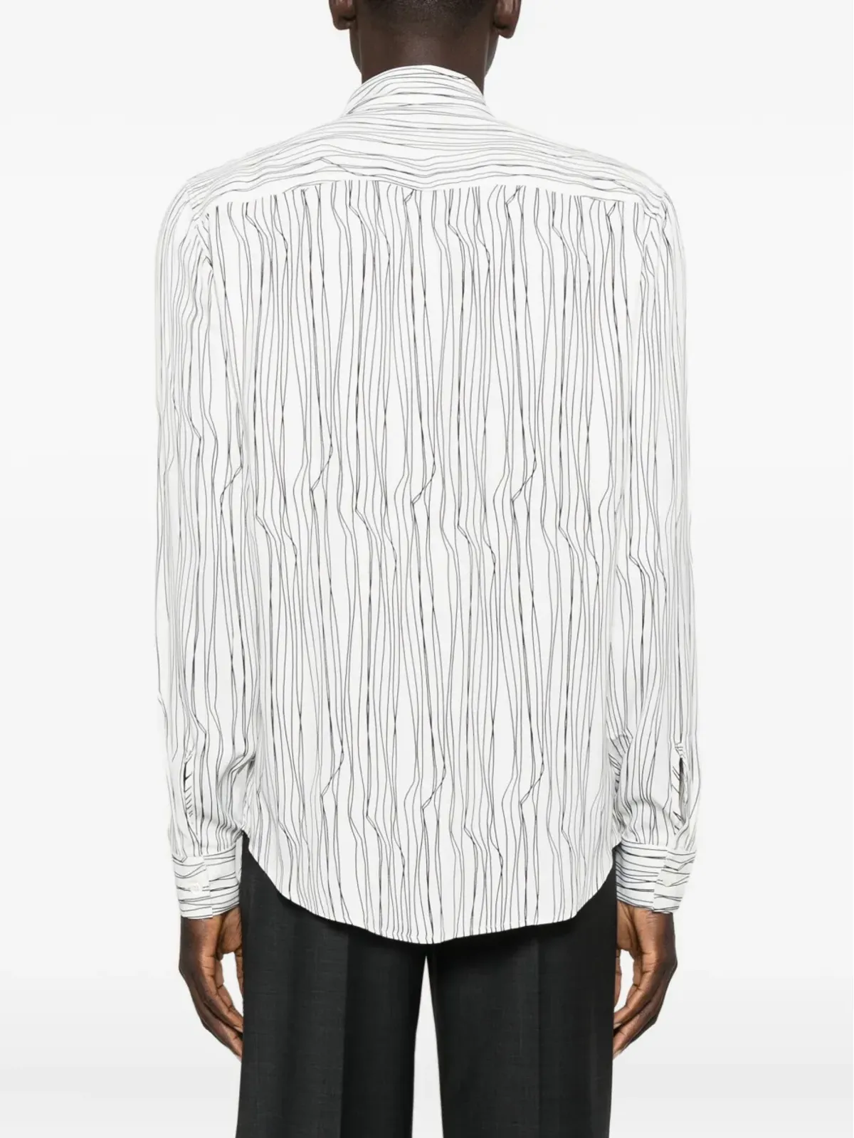 Patrizia Pepe graphic-print flowing shirt - 画像4