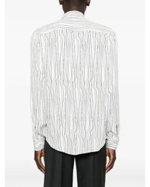 Patrizia Pepe graphic-print flowing shirt - サムネイル4