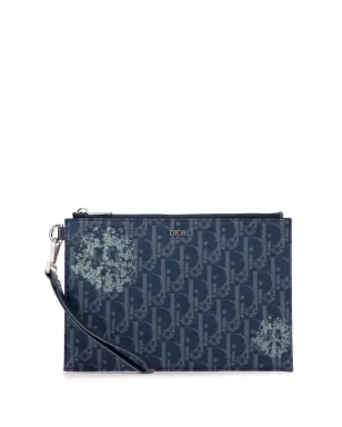 Christian Dior Pre-Owned オブリーク デニム ティアーズ A5フラットポーチ クラッチバッグ - ブルー - サムネイル1