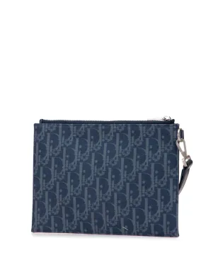 Christian Dior Pre-Owned オブリーク デニム ティアーズ A5フラットポーチ クラッチバッグ - ブルー - サムネイル3