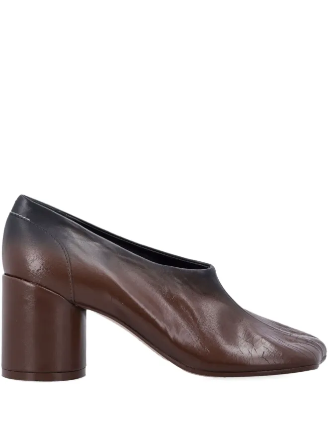 MM6 Maison Margiela MM6 Maison Margiela アナトミック レザー ブロックヒール パンプスの商品画像
