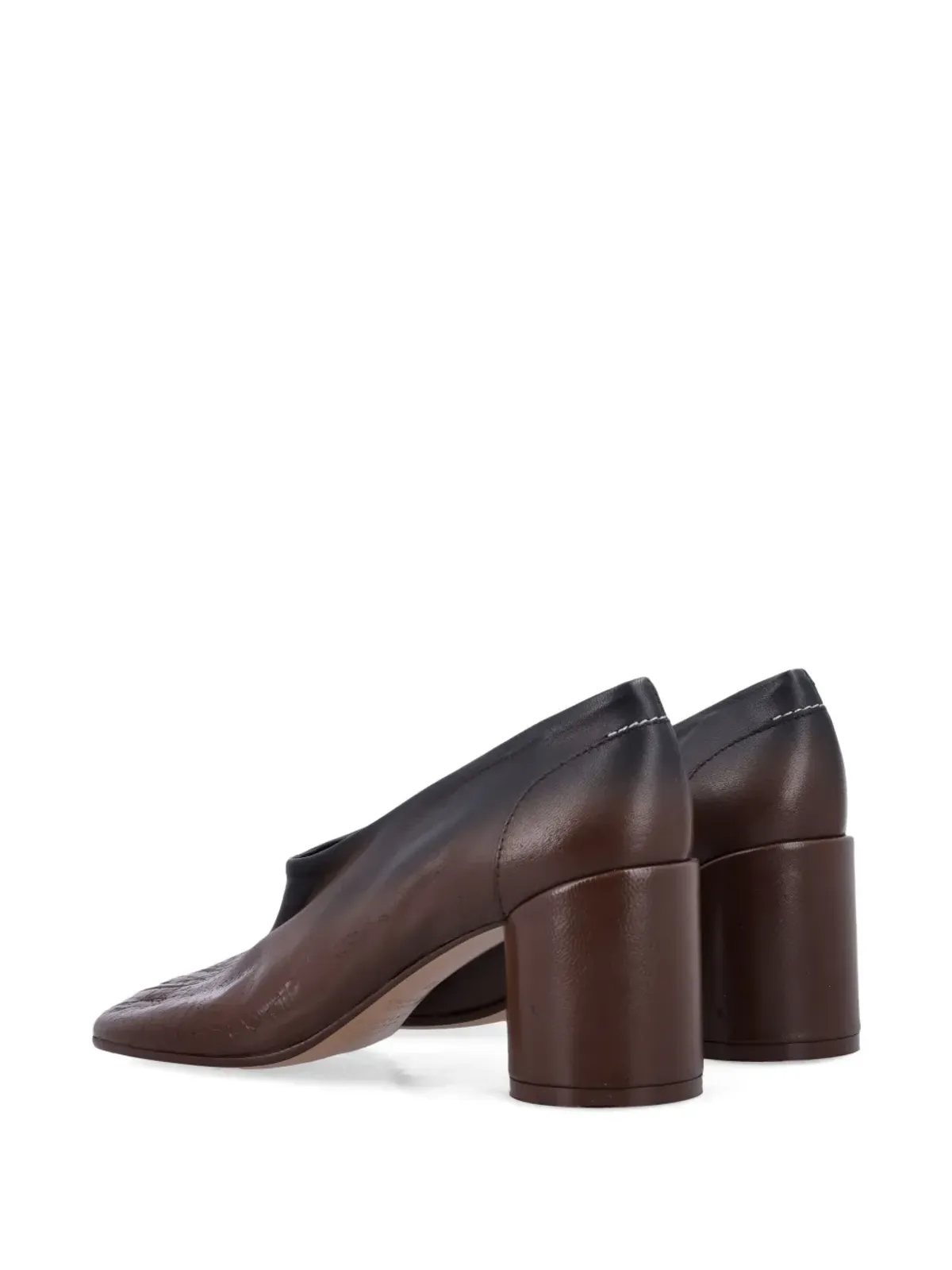 MM6 Maison Margiela アナトミック レザー ブロックヒール パンプス - 画像3