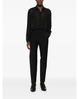 Patrizia Pepe ラインストーン装飾シャツ - Black - サムネイル2