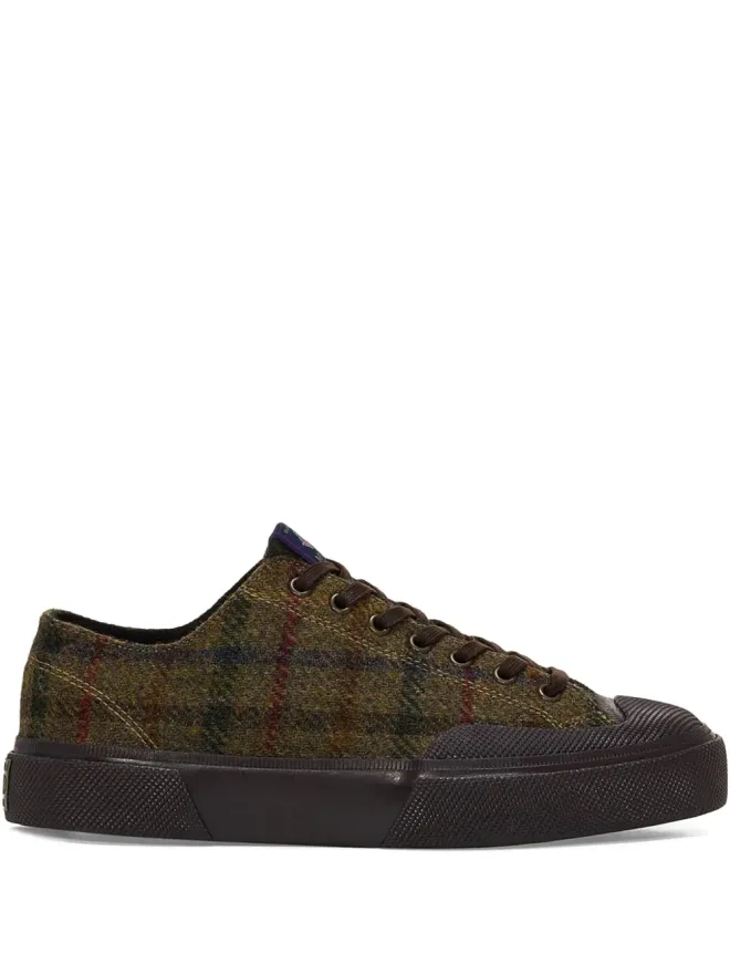 Superga Superga 2432 チェック柄レースアップスニーカー グリーンの商品画像