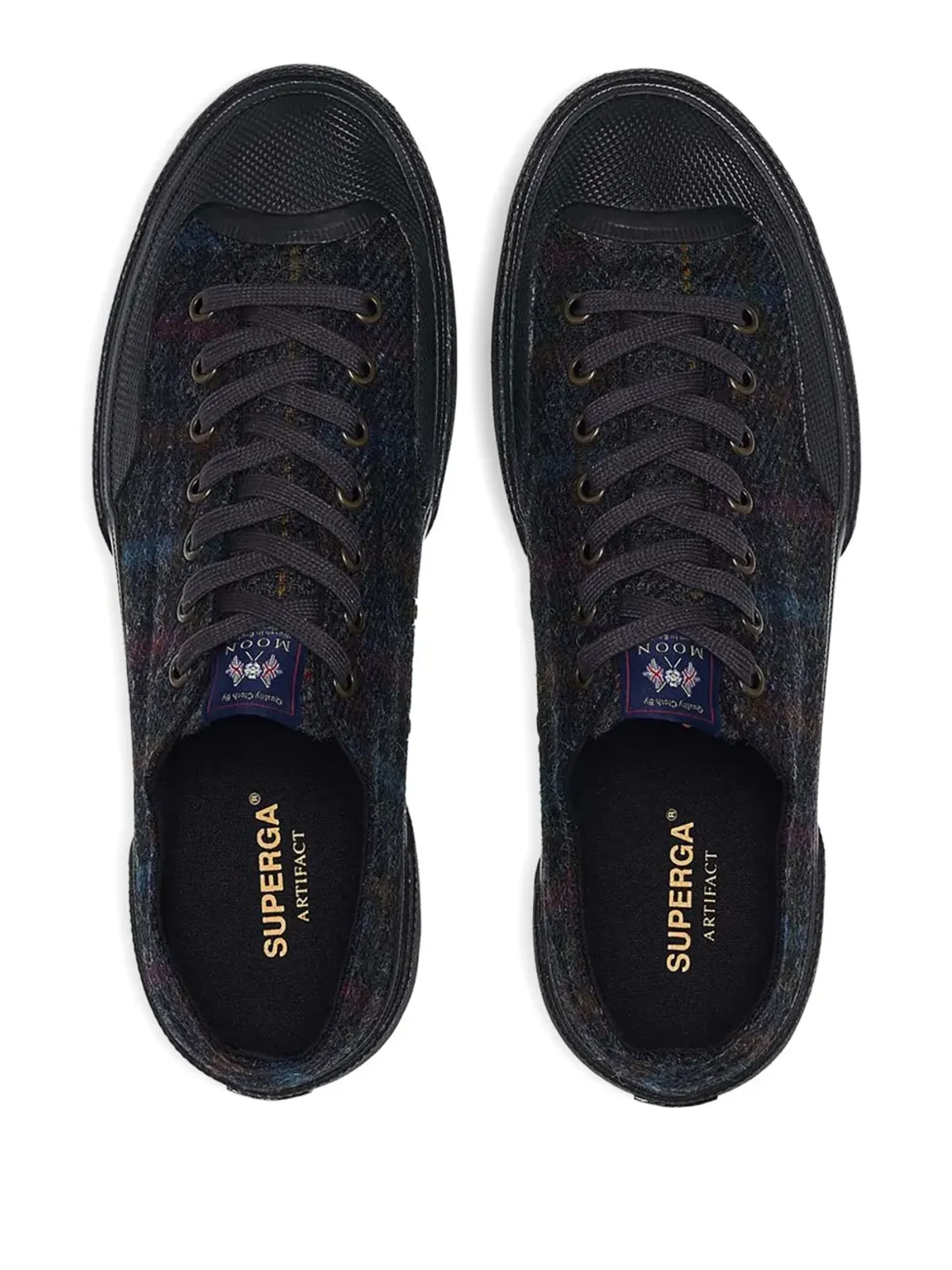 Superga ウールパッチワーク スニーカー - ブラック - 画像3