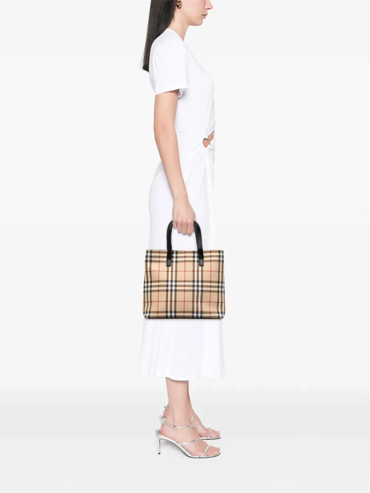 Burberry Pre-Owned ハウスチェック コーテッドキャンバス トートバッグ - 画像2