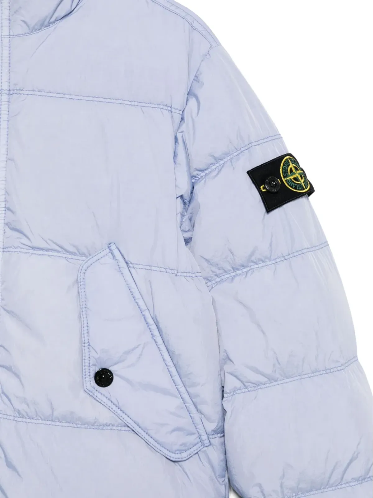 Stone Island Junior ロゴパッチジャケット - 画像3