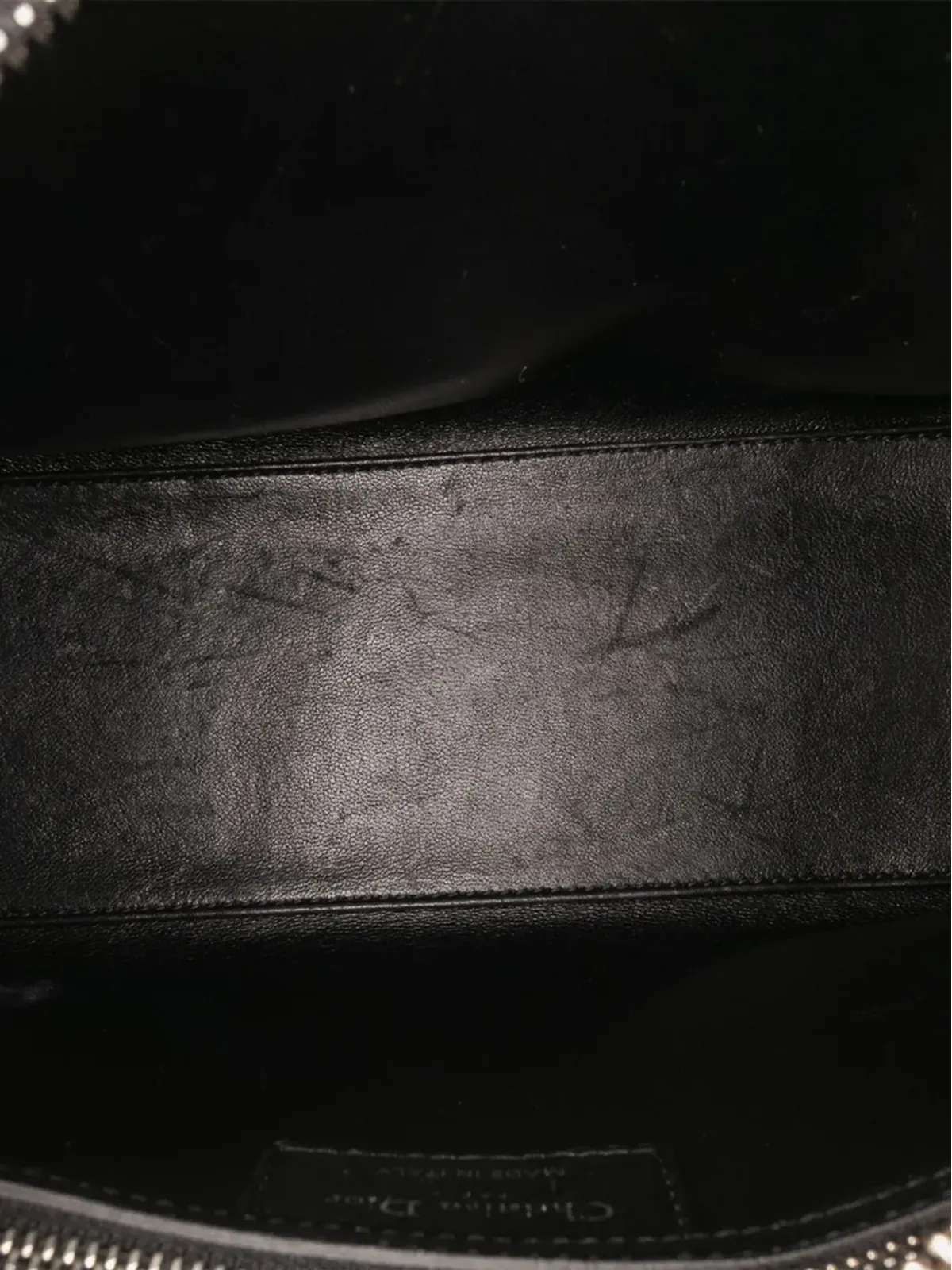 Christian Dior Pre-Owned 2014 Beaded Floral Embellished Lambskin Lady Dior satchel - Black - 画像5