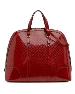 Gucci Pre-Owned マイクログッチシマ・パテント ドーム型トップハンドルバッグ（サッチェル） - Red - サムネイル1
