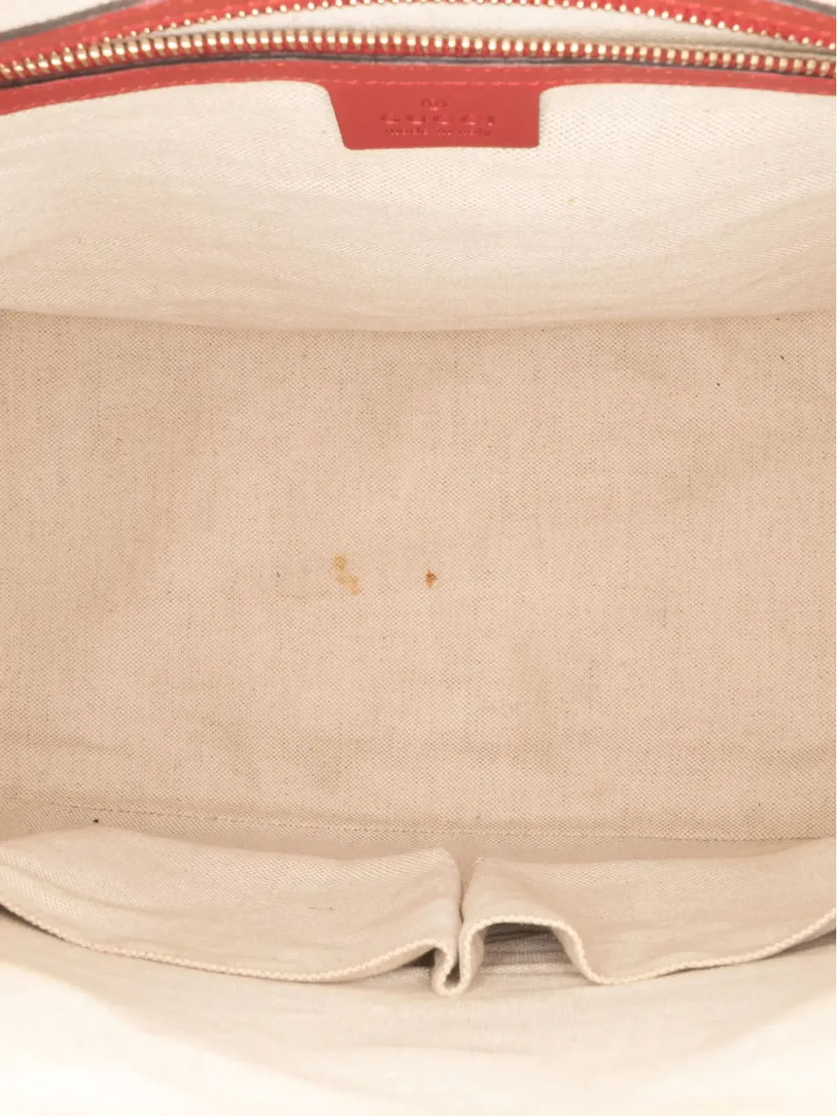 Gucci Pre-Owned マイクログッチシマ・パテント ドーム型トップハンドルバッグ（サッチェル） - Red - 画像5