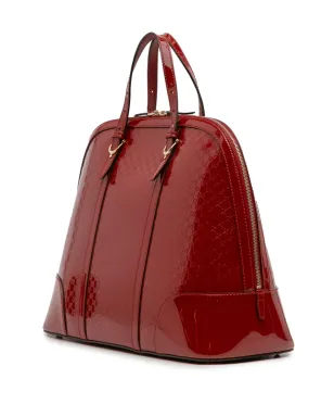 Gucci Pre-Owned マイクログッチシマ・パテント ドーム型トップハンドルバッグ（サッチェル） - Red - サムネイル3