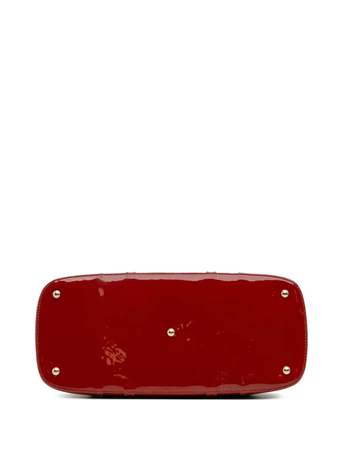 Gucci Pre-Owned マイクログッチシマ・パテント ドーム型トップハンドルバッグ（サッチェル） - Red - 画像4