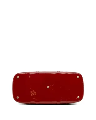 Gucci Pre-Owned マイクログッチシマ・パテント ドーム型トップハンドルバッグ（サッチェル） - Red - サムネイル4