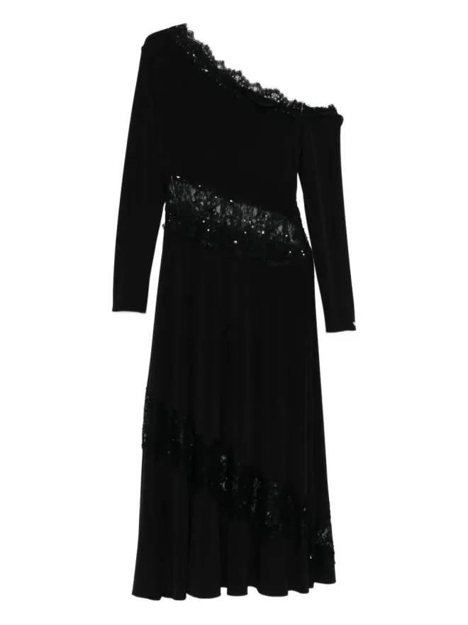 NISSA NISSA レーストリム片肩ドレスの商品画像