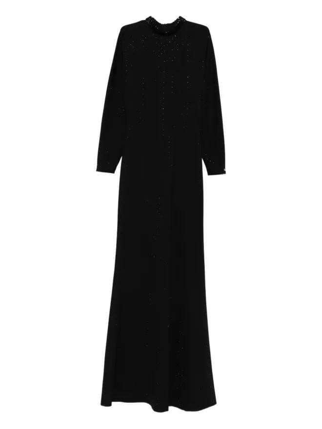 NISSA NISSA ラインストーン装飾長袖ドレス ブラックの商品画像