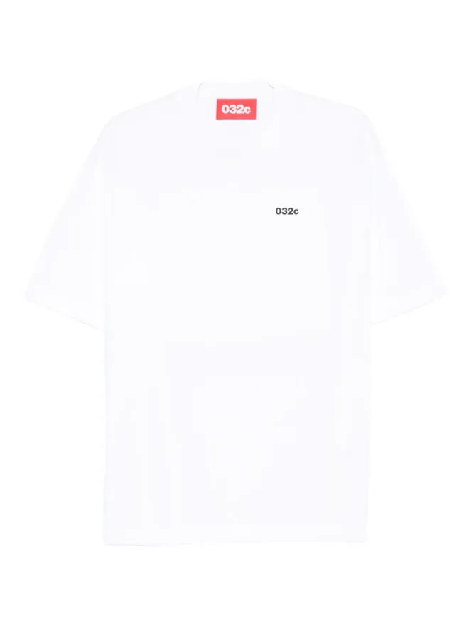 032c 032c キャンドルディナー グラフィックプリント Tシャツ - ホワイトの商品画像