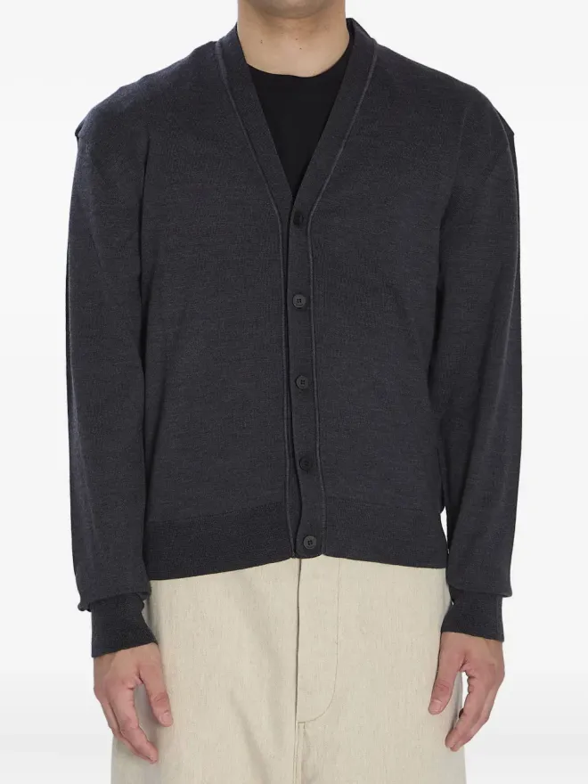 JACQUEMUS Jacquemus 刺繍ロゴ入りリブ編みカーディガンの商品画像