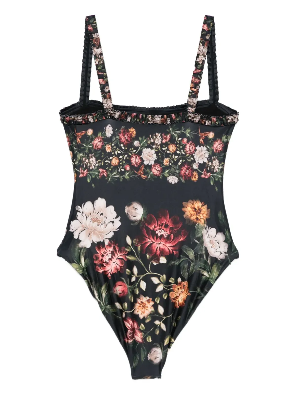 Agua By Agua Bendita Limón Paramo フリル花柄ワンピース水着 - ブルー - 画像2