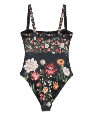 Agua By Agua Bendita Limón Paramo フリル花柄ワンピース水着 - ブルー - サムネイル2