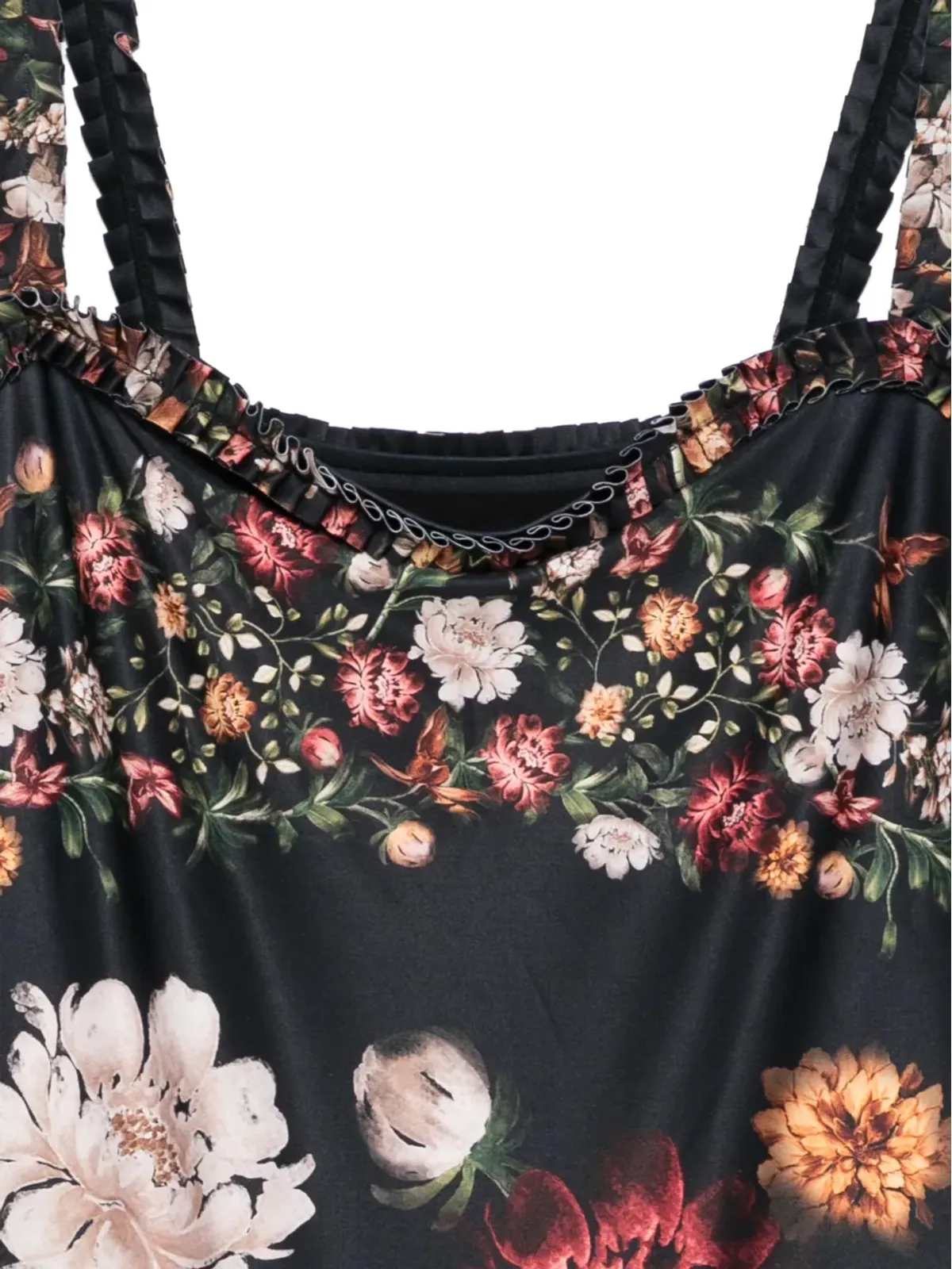 Agua By Agua Bendita Limón Paramo フリル花柄ワンピース水着 - ブルー - 画像3