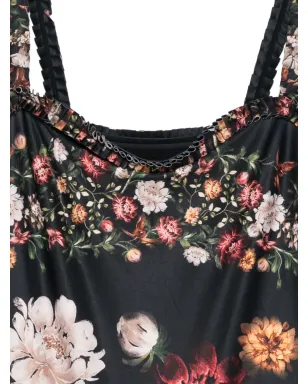 Agua By Agua Bendita Limón Paramo フリル花柄ワンピース水着 - ブルー - サムネイル3