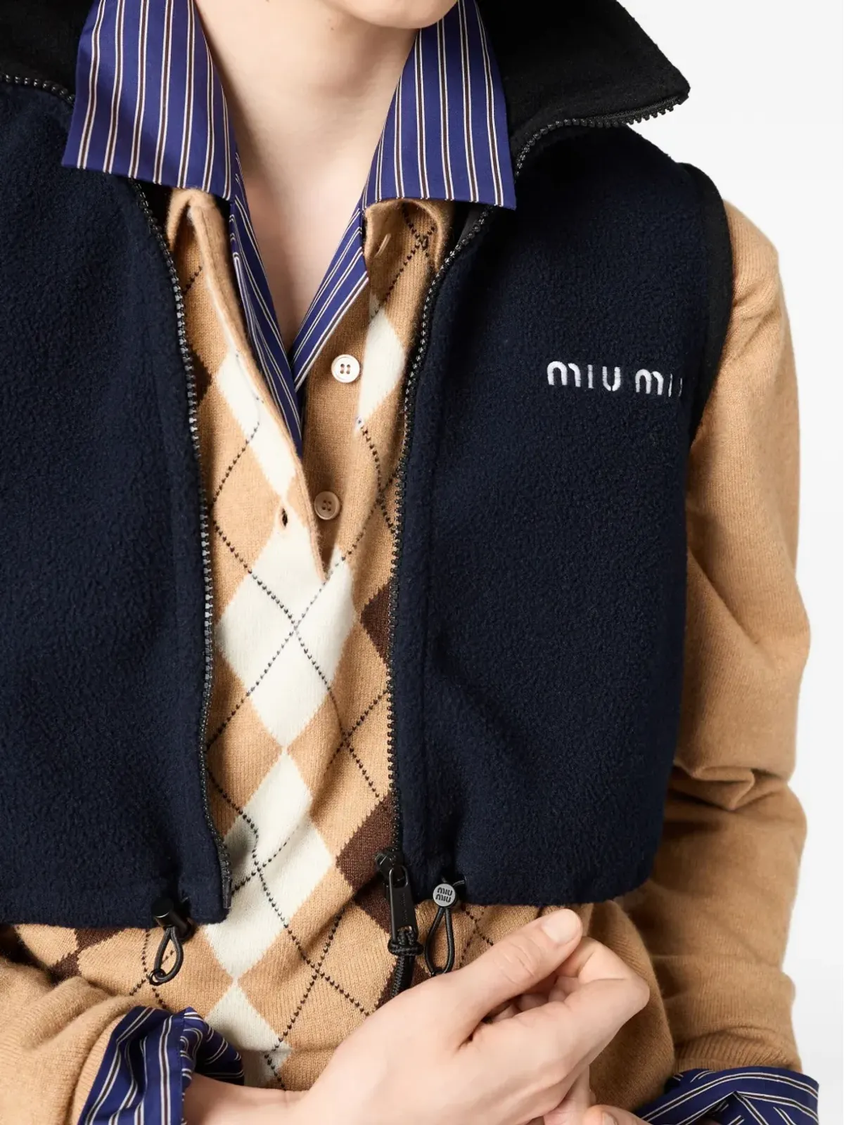 Miu Miu フリースベスト - 画像4