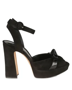 Alexandre Birman 120mm リボンディテール プラットフォームサンダル - ブラック - サムネイル1