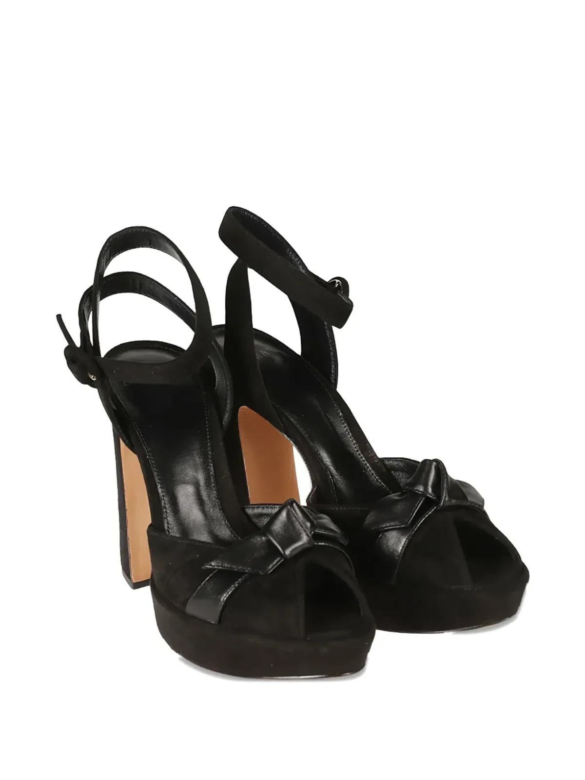 Alexandre Birman 120mm リボンディテール プラットフォームサンダル - ブラック - 画像3