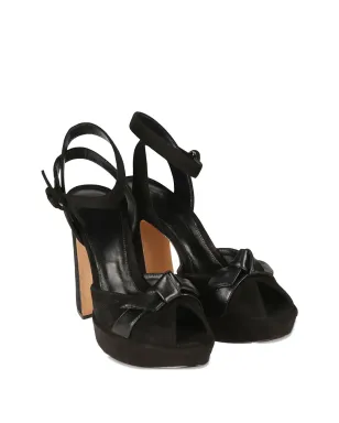 Alexandre Birman 120mm リボンディテール プラットフォームサンダル - ブラック - サムネイル3