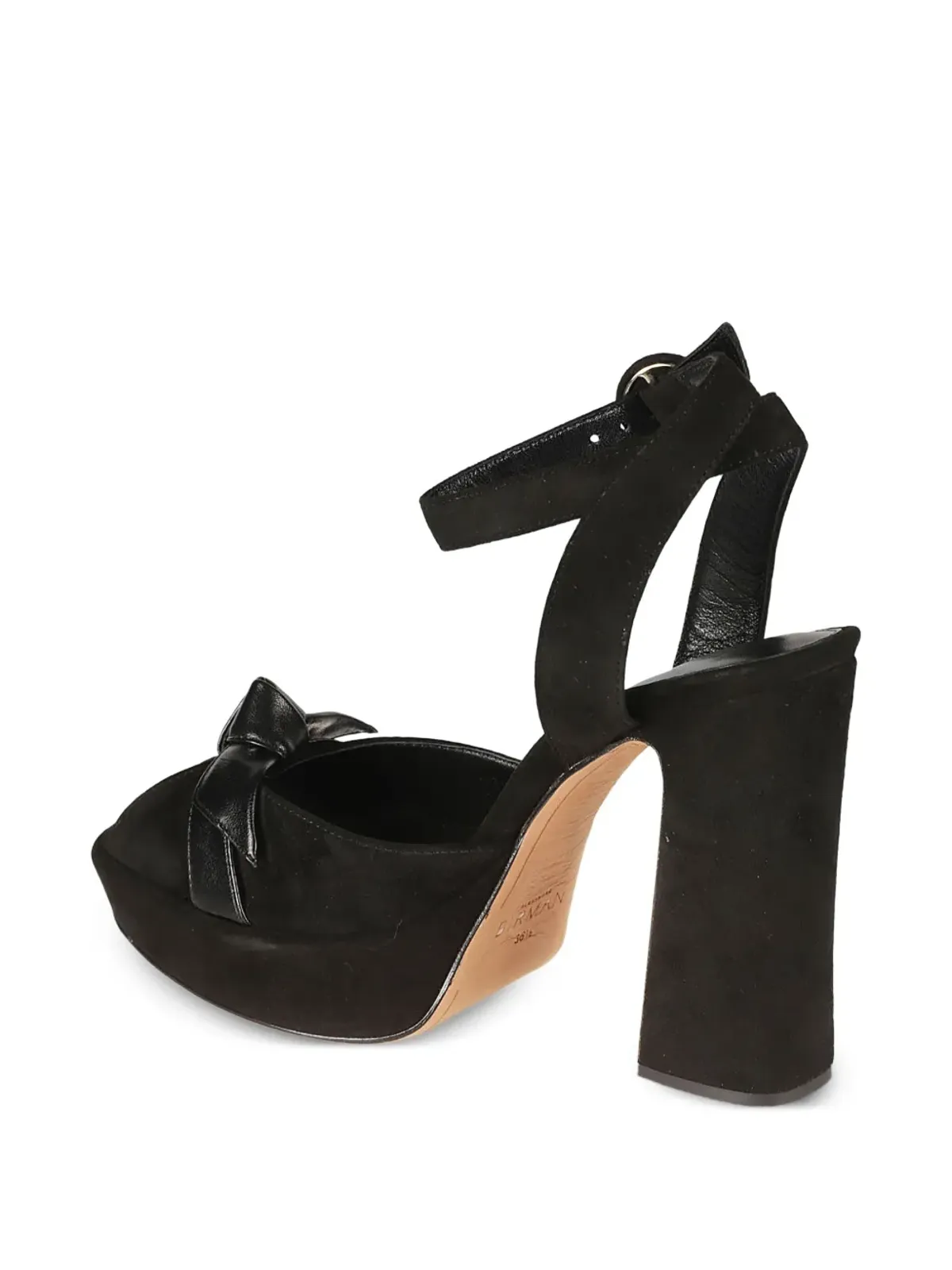 Alexandre Birman 120mm リボンディテール プラットフォームサンダル - ブラック - 画像4