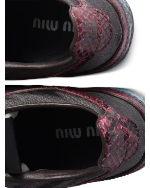 Miu Miu ロー・トップスニーカー ブラック - サムネイル3