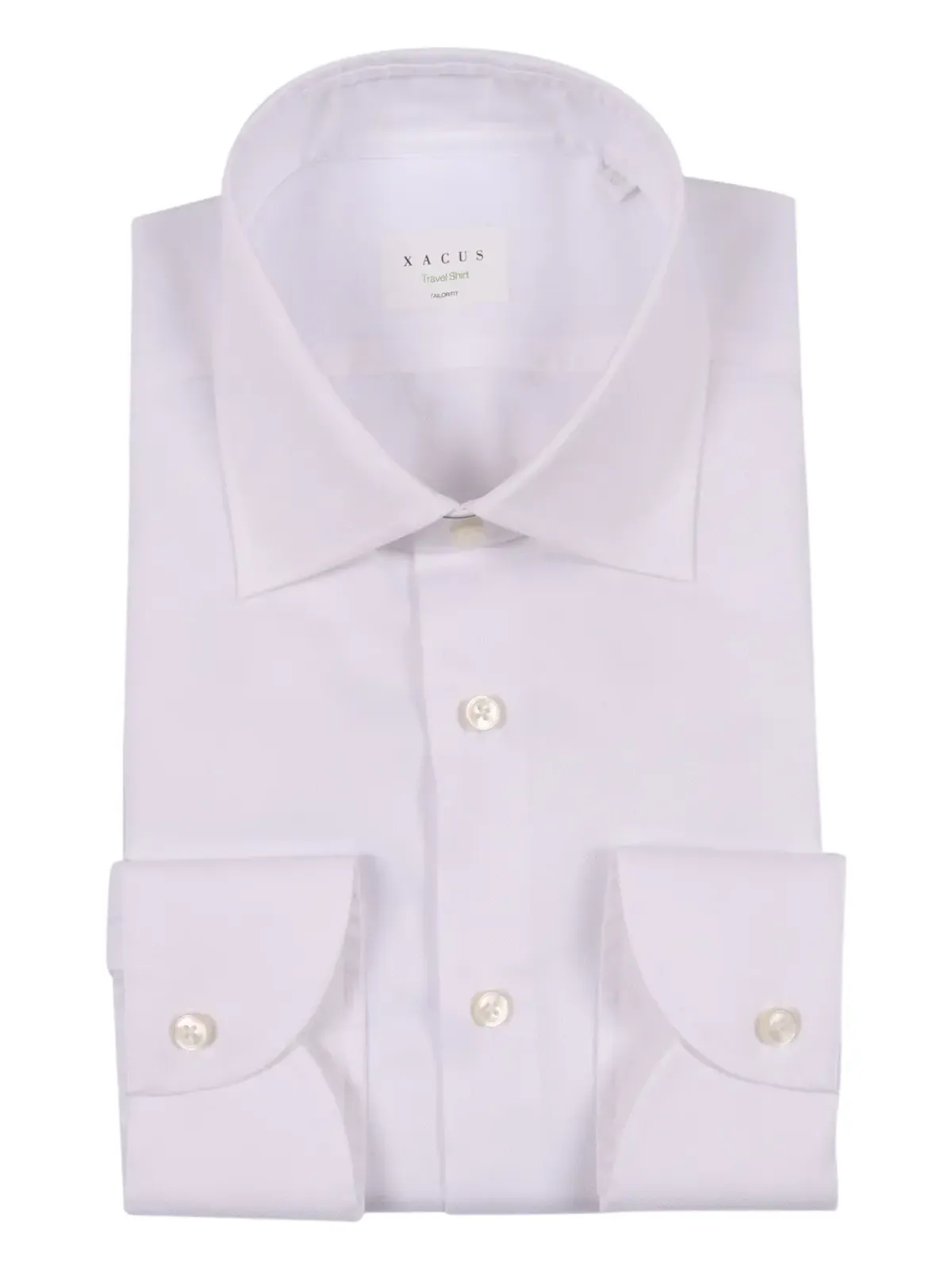 Xacus ボタンカフス コットン シャツ - White - 画像1