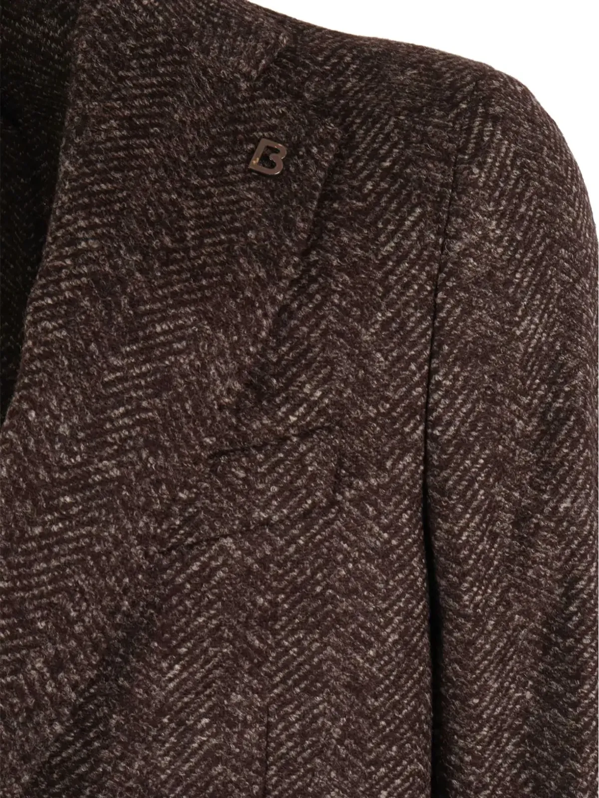 Brera ヘリンボーン シングルブレスト ブレザー - 画像4