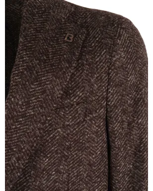 Brera ヘリンボーン シングルブレスト ブレザー - サムネイル4