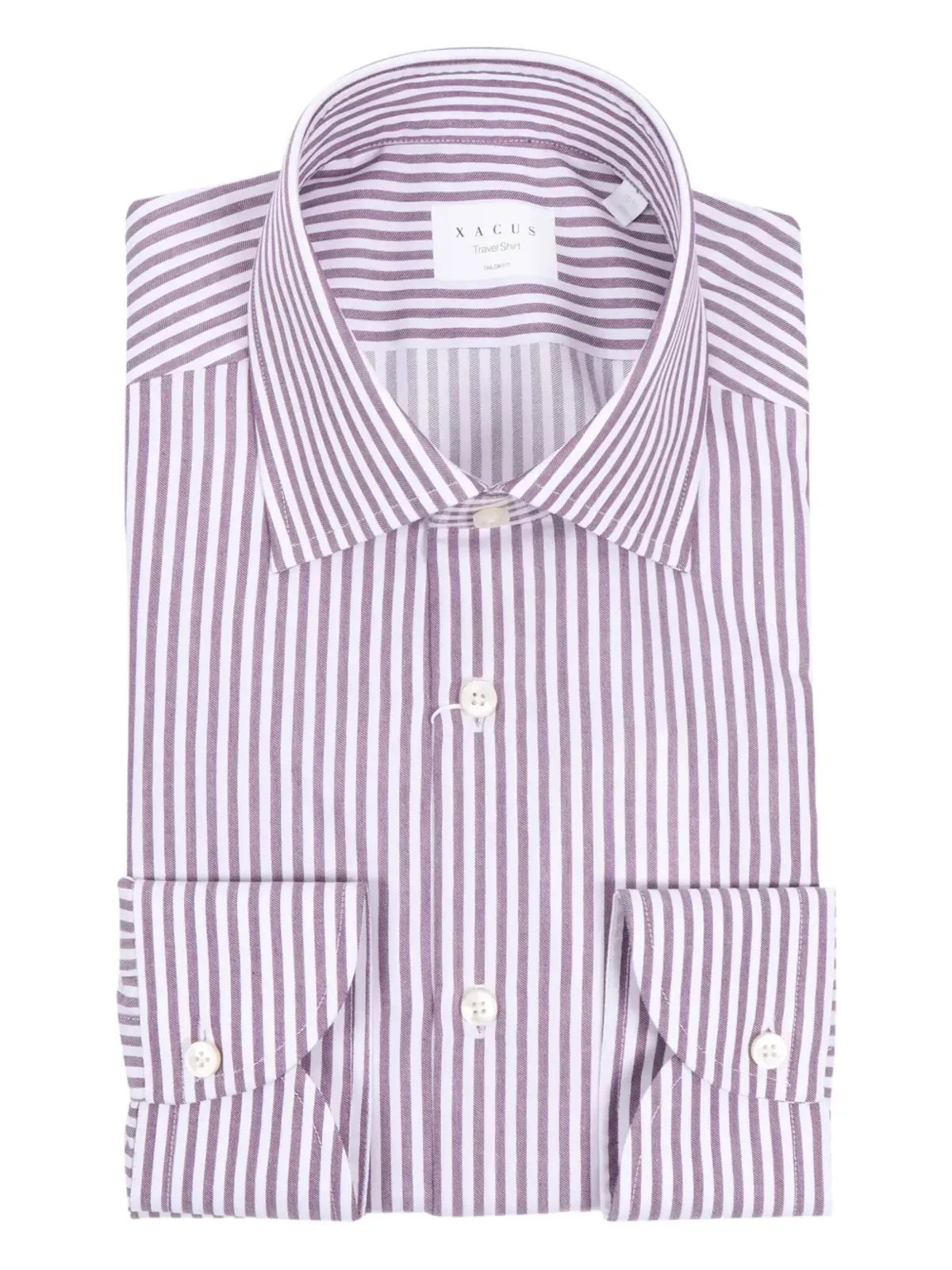 Xacus ストライプ柄長袖シャツ - White - 画像1