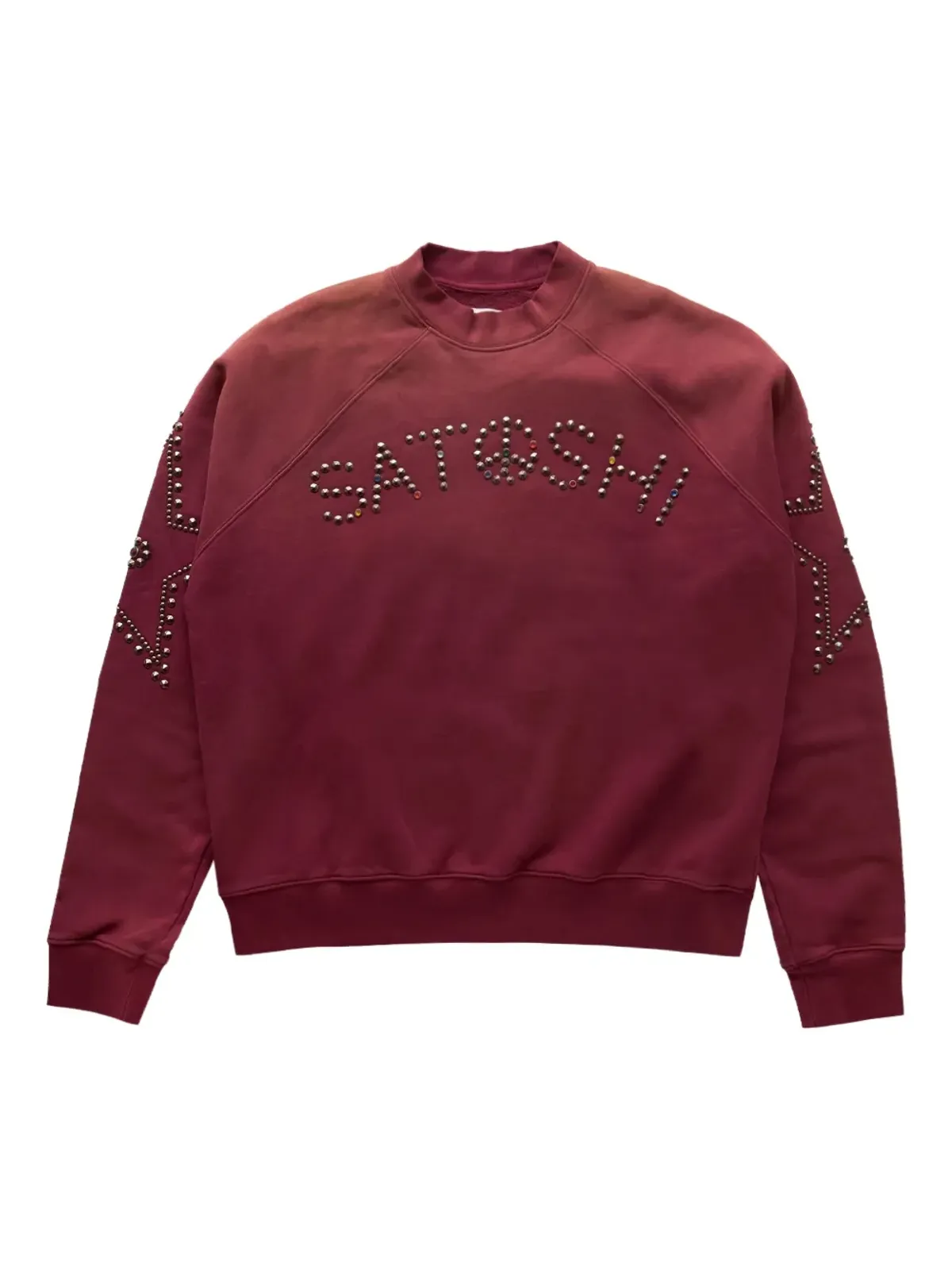 SATOSHI NAKAMOTO スタッズ付きスウェットシャツ - 画像1