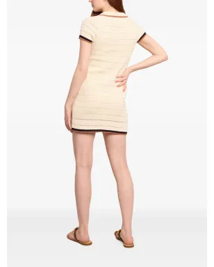 Cara Cara Lydia crochet polo dress - Neutrals - サムネイル3