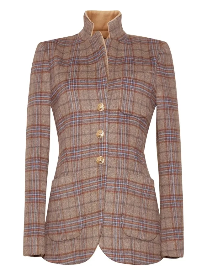 Cara Cara Cara Cara ロス plaid-check ウールブレザー - Greyの商品画像