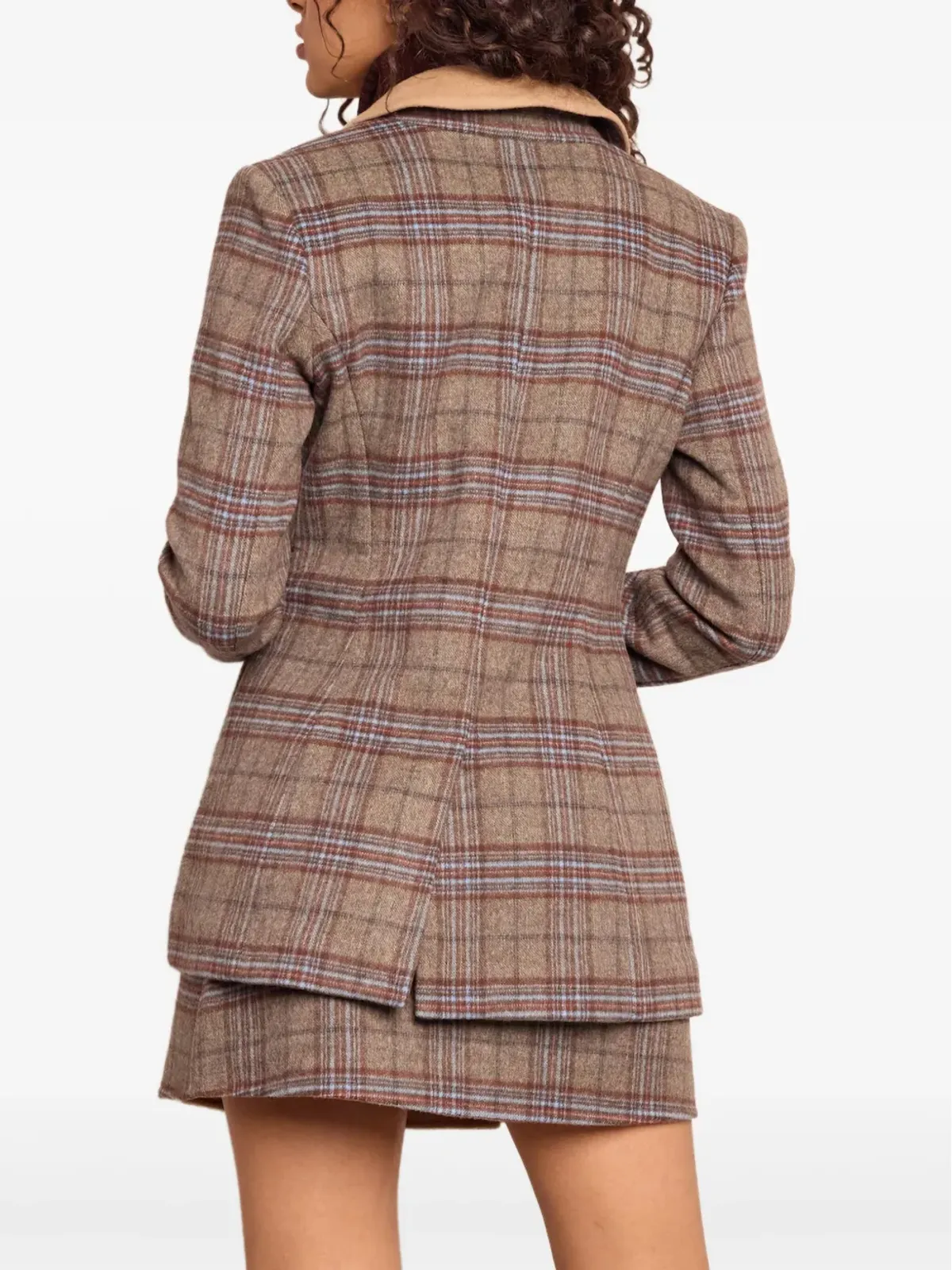 Cara Cara ロス plaid-check ウールブレザー - Grey - 画像3