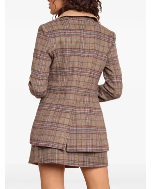 Cara Cara ロス plaid-check ウールブレザー - Grey - サムネイル3