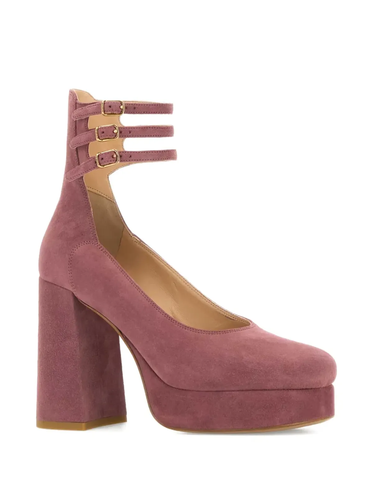 Chloé 100mmトリプルバックル・プラットフォームパンプス - 画像2